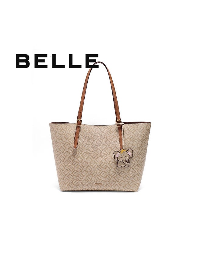 Belle Women's Bag 25 New Seagull Old Flower Tote Bag With Flying Elephant Pendant Tote Bag X7226ax5 Apricot - Image 1