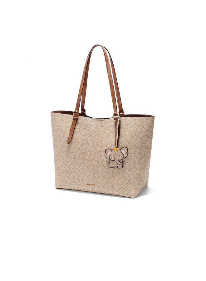 Belle Women's Bag 25 New Seagull Old Flower Tote Bag With Flying Elephant Pendant Tote Bag X7226ax5 Apricot - Image 2