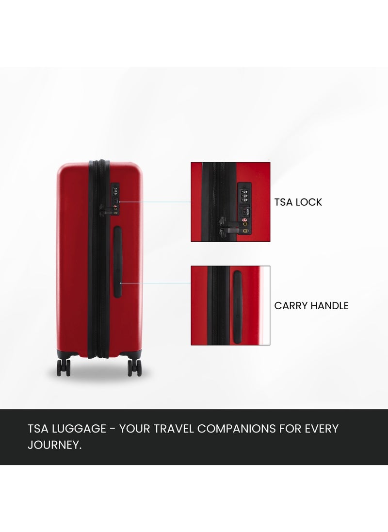NATIONAL GEOGRAPHIC National Geographic Cruise 100% PC Hardshell Large Check-In Suitcase Burgundy, Durable Lightweight TSA Combination Lock Travel Luggage, 4 Quite Spinner Wheel Trolley Bag (28 Inch).  - Image 5