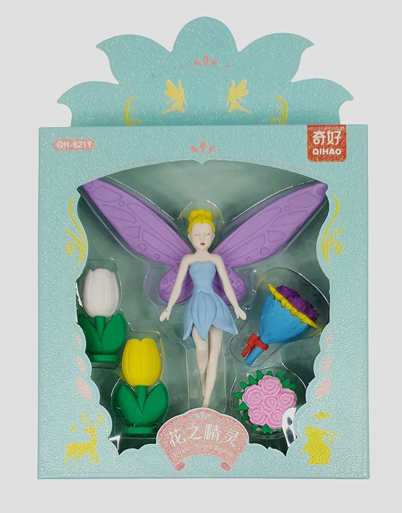 Mayatra's Cute Colourful Fairy Angel Eraser Set Colors and Designs for Birthday Return Gifts (Multicolor) (Pack of 8) - Image 3