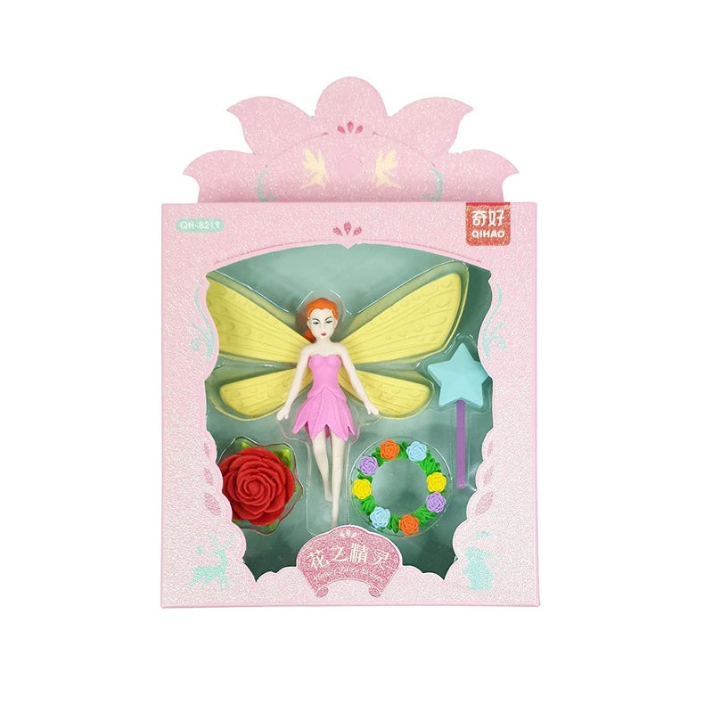 Mayatra's Cute Colourful Fairy Angel Eraser Set Colors and Designs for Birthday Return Gifts (Multicolor) (Pack of 8) - Image 5