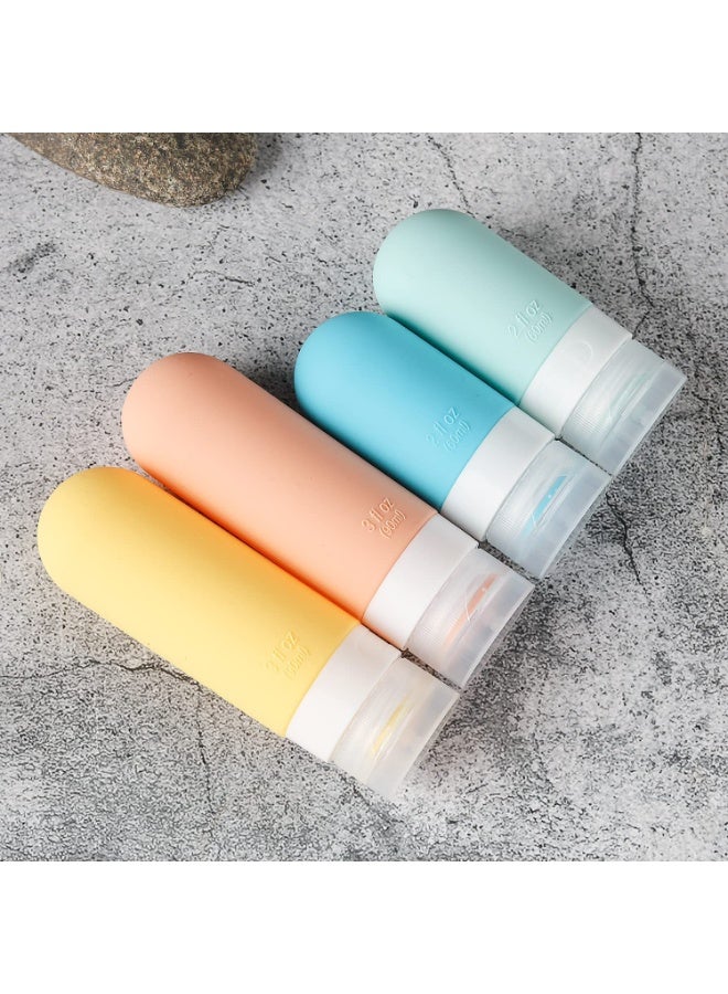 Silicone Travel Bottles Set Travel Bottles for Filling Toiletries Refillable Cosmetic Container Kits Leak-Proof Portable Travel Pump Bottle Suitable for Lotion/Shampoo/Skincare - Image 4