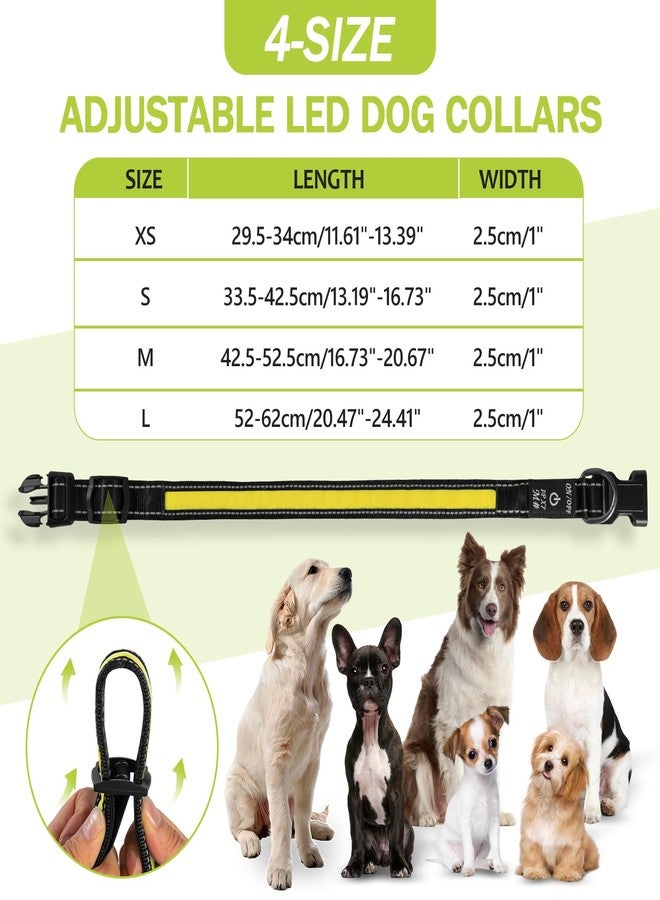 ROUWINNE Rechargeable Glowing Dog Collar - Flashing, Adjustable, Waterproof Light Up for Night (Yellow, Pack of 1, XS) - Image 5