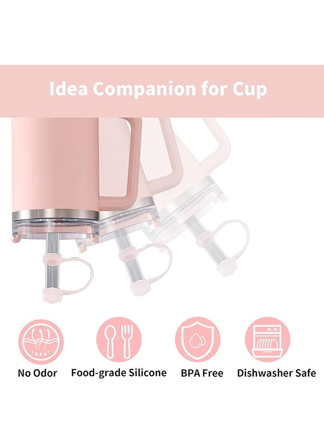 For Water Cup Accessories H2.0, Including 2 Cup Spill Stopper, 2 Straw Cap Cover, 2 Tumbler Leak Proof Plug, Silicone Accessories for Water 40 oz 30 oz Tumbler with Handle