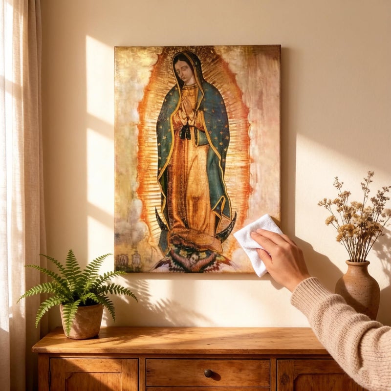 AKOTAC Mexico Our Lady of Guadalupe Portrait Canvas Wall Art Decor Religious Catholic Poster Prints Picture for Altar Living Room Bedroom Decoration,Lamina enmarcada de Nuestra SeÃ±ora de Guadalupe - Image 5