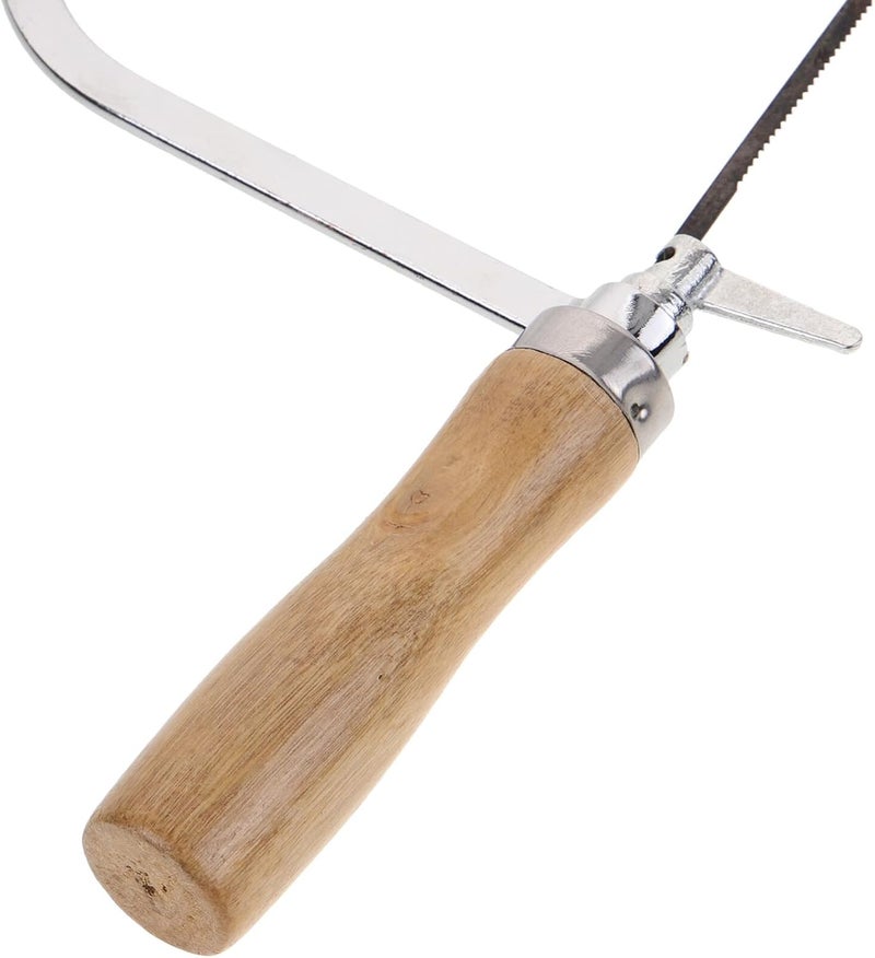 Kisangel Coping Saw Hand Saw with Wooden Handle for Woodworking and Jewelry Cutting U-Shaped Frame with Replacement Blades for Precise Wood Cutting - Image 4