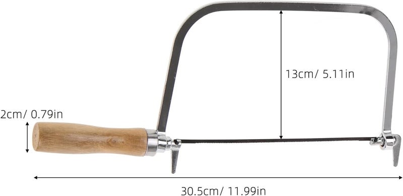 Kisangel Coping Saw Hand Saw with Wooden Handle for Woodworking and Jewelry Cutting U-Shaped Frame with Replacement Blades for Precise Wood Cutting - Image 2