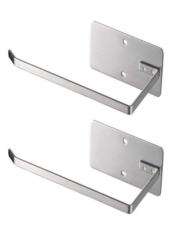 Husfunov Bathroom Toilet Paper Holder 2Pack,Stainless Steel Toilet Roll Holder,Wall Mounted Self Adhesive Paper Stand for Bathroom, Kitchen, Washroom (Silver) - Image 1