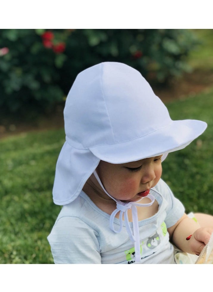 Generic Kids UV Protection Sun Hat Toddler Summer Beach Wide Brim Hat,White,L  - Image 2