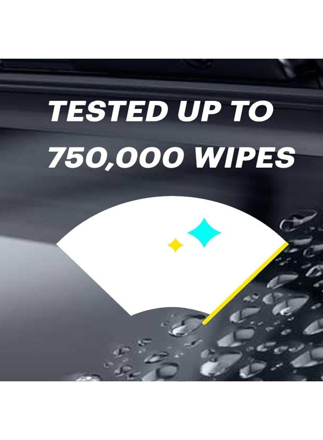 سبايدر شفرة مساحات سبايدر بريميوم لجميع الأحوال الجوية، مقاس 26 بوصة، بدون إطار، مصنوعة من المطاط الطبيعي، هيكل معدني مقاوم للتآكل، بوليمر مضاد للضوضاء، مسح صامت وخالٍ من الخطوط (تم اختباره حتى 750 ألف مسحة) - ملاءمة عالمية - Image 5