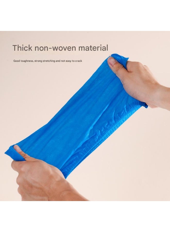 100-piece disposable thickened non-woven shoe covers for indoor use. Wear-resistant, non-slip, breathable. One-size-fits-all. Suitable for model homes, laboratories, and factories. - Image 4