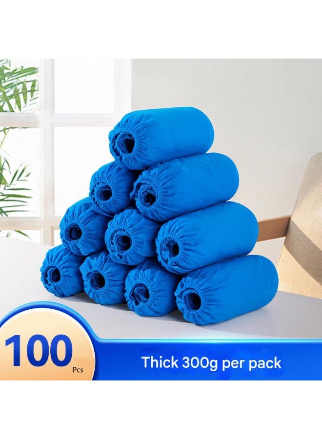 100-piece disposable thickened non-woven shoe covers for indoor use. Wear-resistant, non-slip, breathable. One-size-fits-all. Suitable for model homes, laboratories, and factories. - Image 5