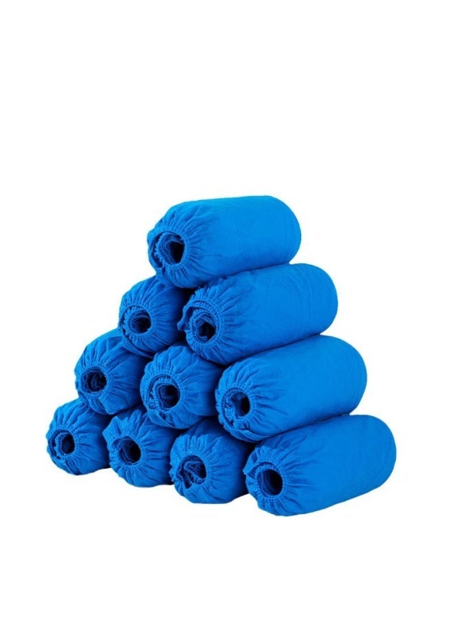 100-piece disposable thickened non-woven shoe covers for indoor use. Wear-resistant, non-slip, breathable. One-size-fits-all. Suitable for model homes, laboratories, and factories. - Image 2