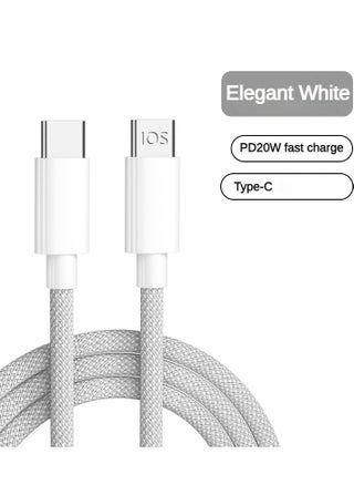 Best-selling colorful braided 20W fast charging data cable, suitable for Apple or Android devices. Flash charging 1.5-meter mobile phone charging cable [bare cable] - pzsku/Z0CD6087E44D8A94B74D4Z/45/1747708181/76a784d2-e21d-4ca7-8b35-aa1e0514c4f7