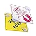 XLIUAX 2 Pcs Safety Car Warning Signs Baby on Board Little Princess on Board Car Sticker Decal with Double Suction Cups for Window Cling 5 x 5Yellow Pink - Image 2