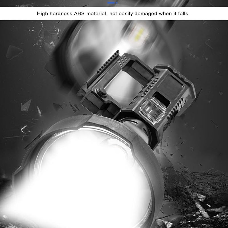 AYNEFY Super Bright LED Searchlight USB Rechargeable Dual Light Source 6000mAh 4 Modes - Image 4