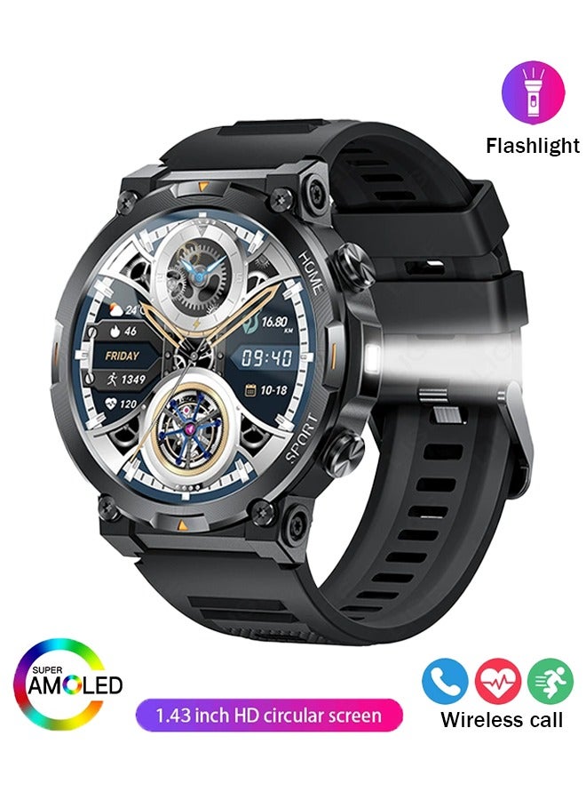 LIGE ​​LIGE New HD TFT Screen Smart Watches for Men's Business Bluetooth Call Sleep Sports Heart Rate Blood Pressure Fitness Tracker Waterproof Multi-function Steel Black - Image 1