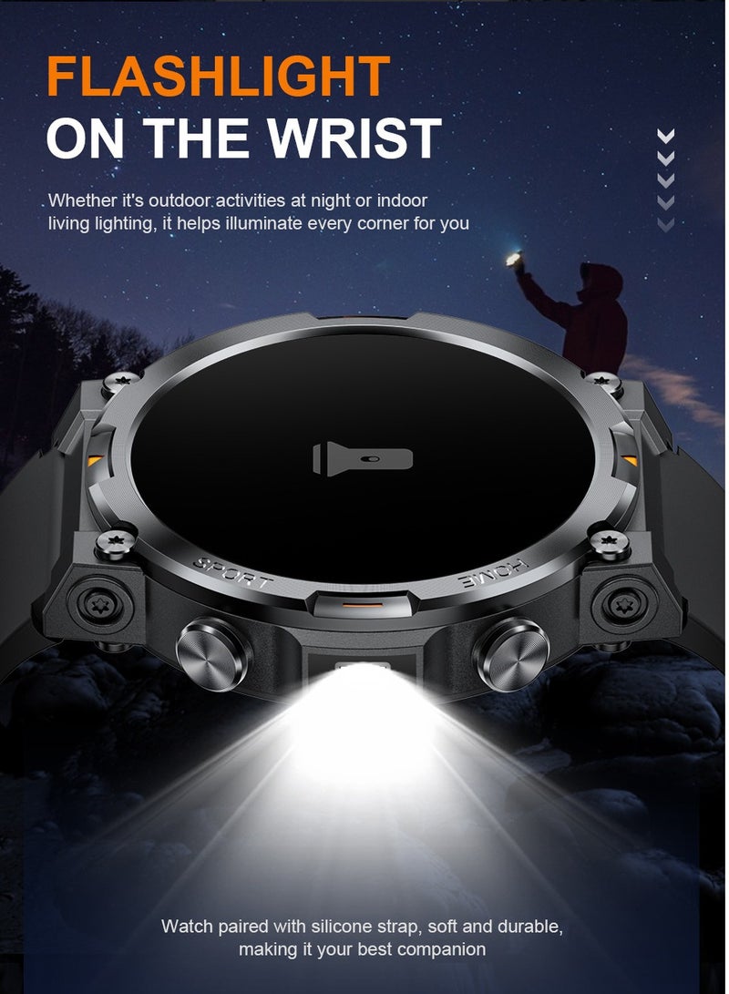 LIGE ​​LIGE New HD TFT Screen Smart Watches for Men's Business Bluetooth Call Sleep Sports Heart Rate Blood Pressure Fitness Tracker Waterproof Multi-function Steel Black - Image 2