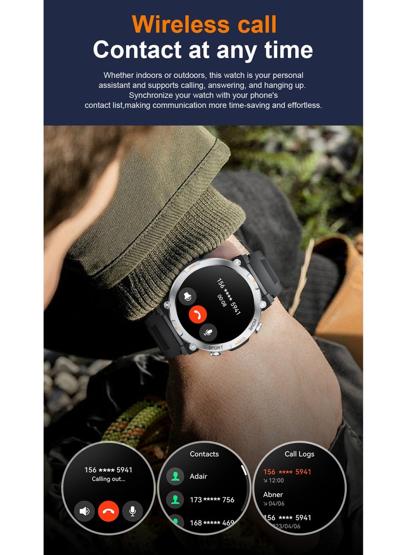 LIGE ​​LIGE New HD TFT Screen Smart Watches for Men's Business Bluetooth Call Sleep Sports Heart Rate Blood Pressure Fitness Tracker Waterproof Multi-function Steel Black - Image 5