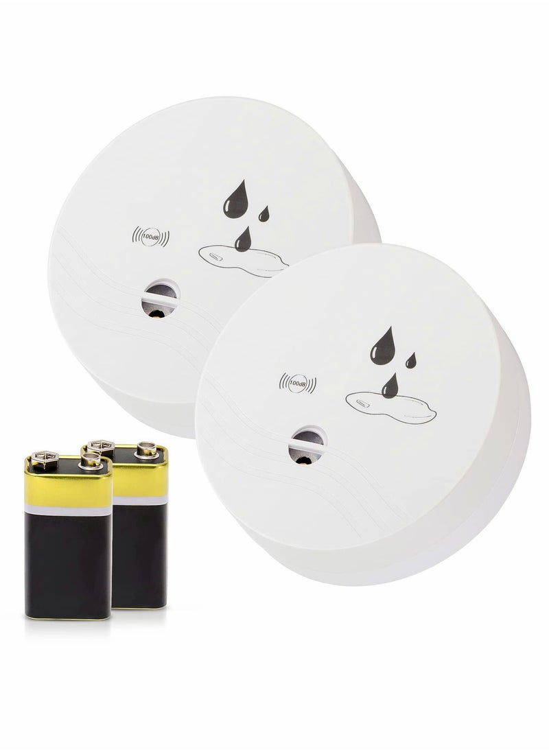 SYOSI - 2 Pack Water Leak Detector, 100dB Wireless Water Leak Sensor Alarm for Basements, Bathrooms, Laundry Rooms, Kitchens, Garages, and Attics, Water Alarm Battery-Operated (Battery Included) - Image 1