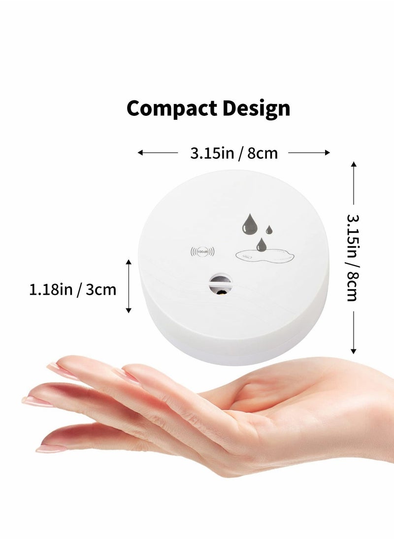 SYOSI - 2 Pack Water Leak Detector, 100dB Wireless Water Leak Sensor Alarm for Basements, Bathrooms, Laundry Rooms, Kitchens, Garages, and Attics, Water Alarm Battery-Operated (Battery Included) - Image 1