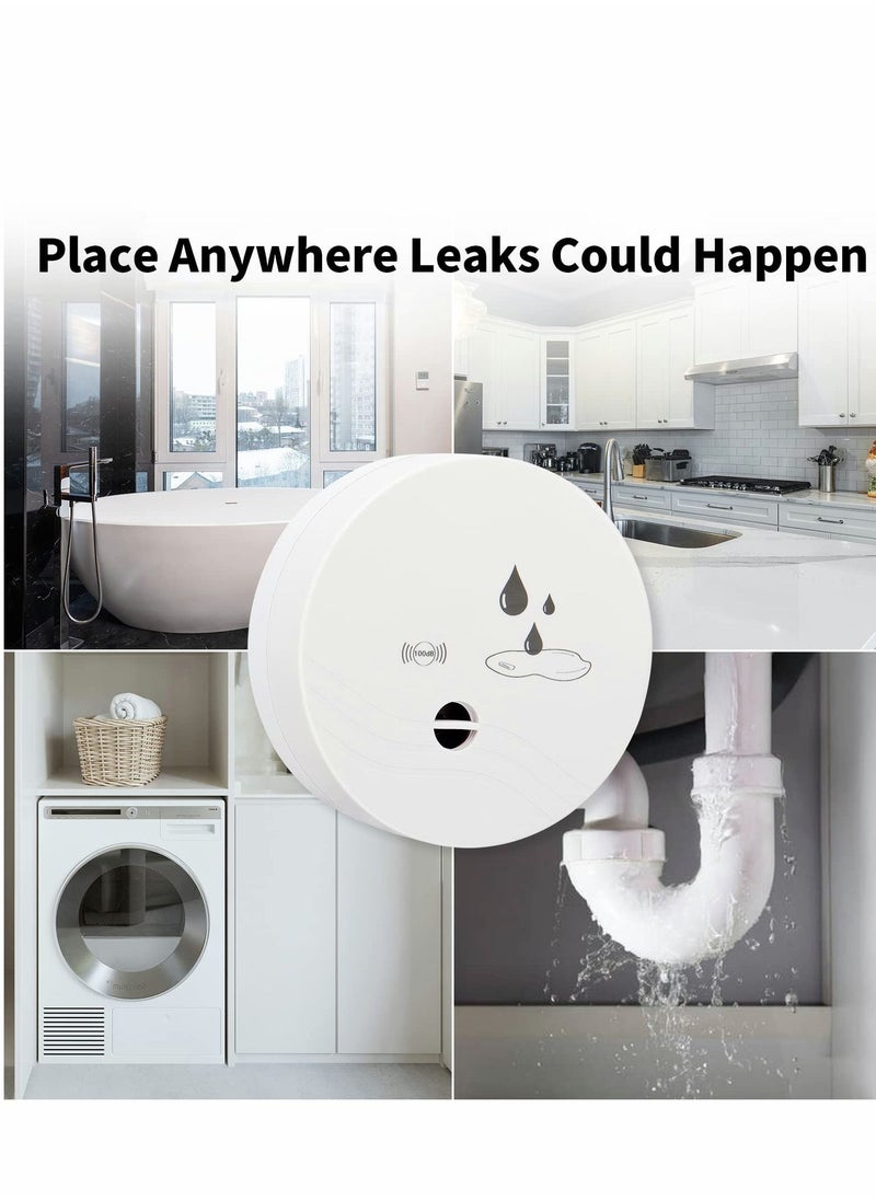 SYOSI - 2 Pack Water Leak Detector, 100dB Wireless Water Leak Sensor Alarm for Basements, Bathrooms, Laundry Rooms, Kitchens, Garages, and Attics, Water Alarm Battery-Operated (Battery Included) - Image 1