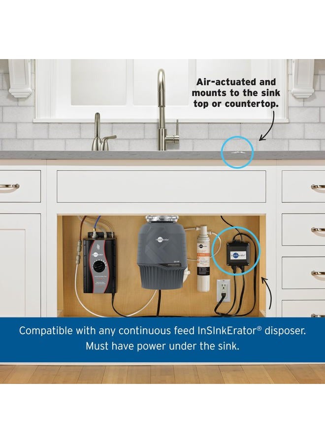 insinkerator STS-OOSN SinkTop Satin Nickel Button Dual Outlet Switch - Image 3