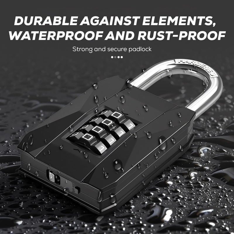 MIORAH Combination Lock | Heavy Duty Number Lock for Door | Keyless Password Padlock for Home & Gate Security - Image 4