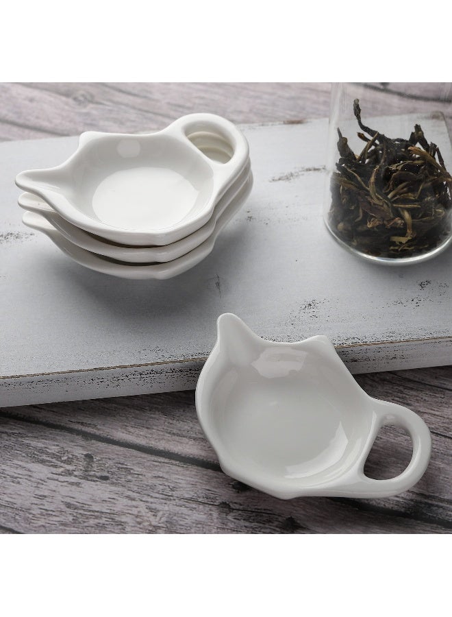 SYOSI 5 Pcs Tea Bag Holder for Used Tea Bag, Teapot Shaped Tea Bag Coasters, Keep Your Tea Time Tidy and Organized with Tea Bag Saucers - Image 3