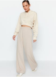trendyol Stone Premium Soft Fabric Pocket Wideleg/Comfortable Fit Knitted Sweatpants TWOAW24EA00012.  - Image 1