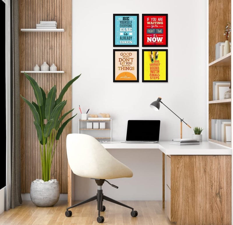 ArtX Motivational Quote Wall Frame Set of 4 - Image 4