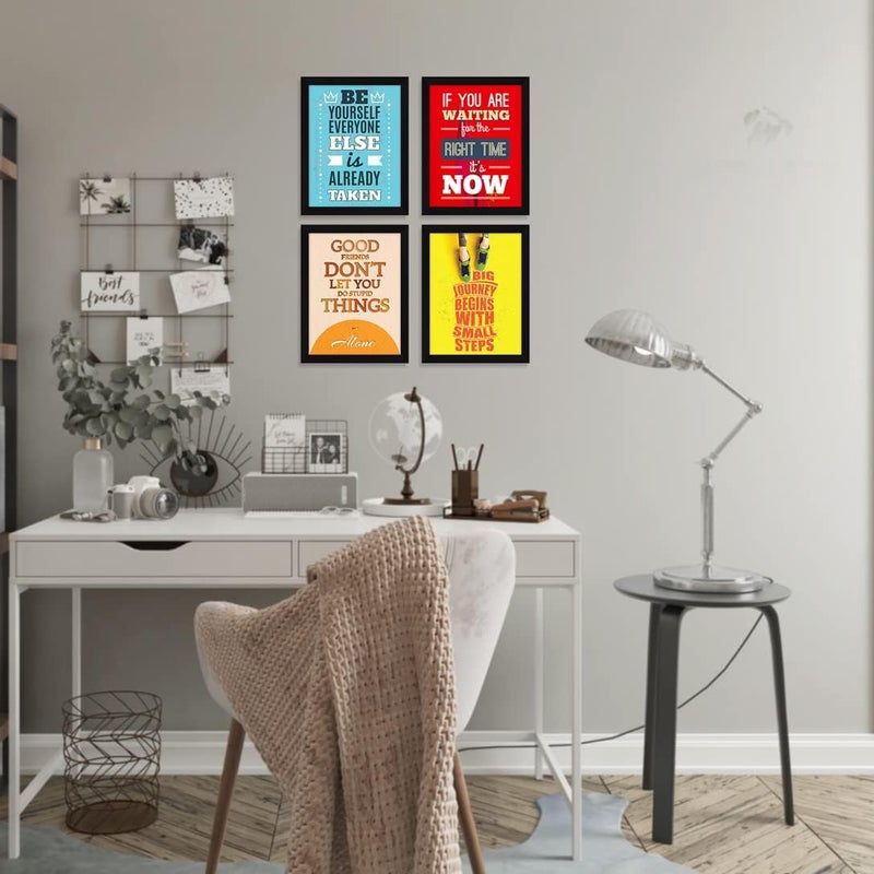 ArtX Motivational Quote Wall Frame Set of 4 - Image 2