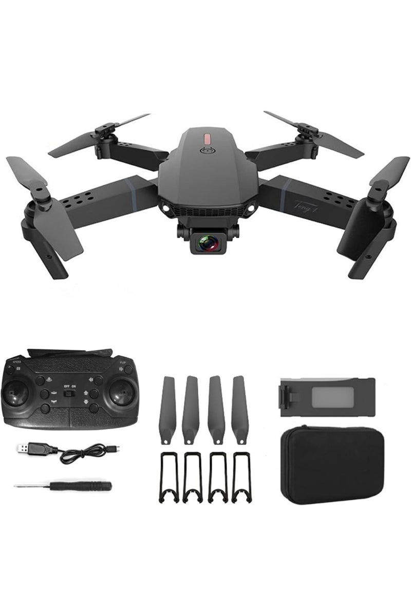 E88 Pro Drone 4k With High Definition Camera WiFi Foldable Drone 2.4G 6 Axis RC Altitude Hold - Black - Image 3
