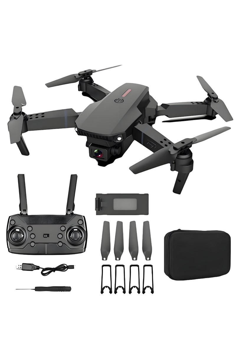 E88 Pro Drone 4k With High Definition Camera WiFi Foldable Drone 2.4G 6 Axis RC Altitude Hold - Black - Image 1