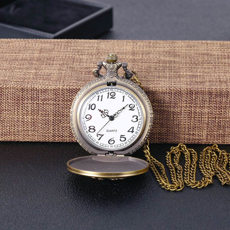 1Pc Quartz Pocket Watch Vintage Necklace Designed Pocket Watch Portable Watch - Image 1