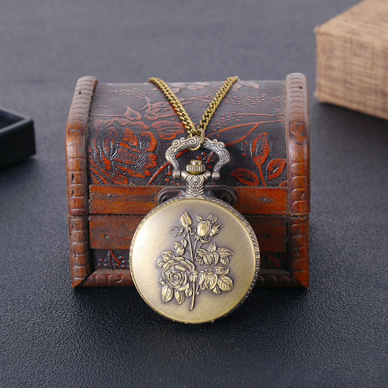 1Pc Quartz Pocket Watch Vintage Necklace Designed Pocket Watch Portable Watch - Image 3