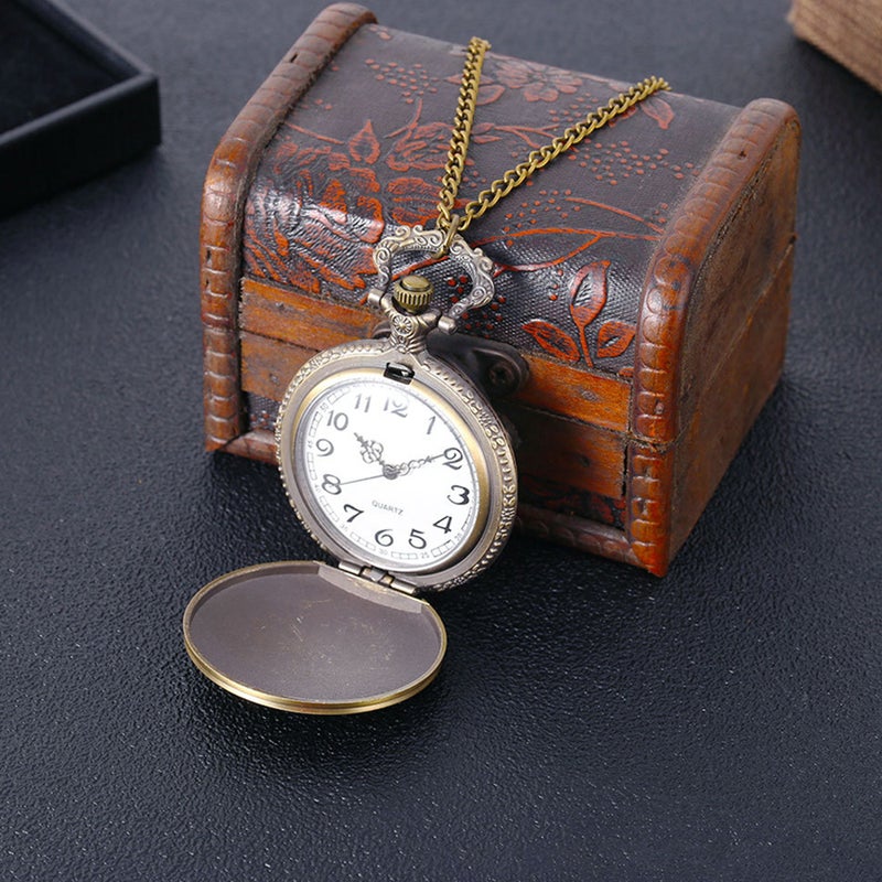 1Pc Quartz Pocket Watch Vintage Necklace Designed Pocket Watch Portable Watch - Image 2