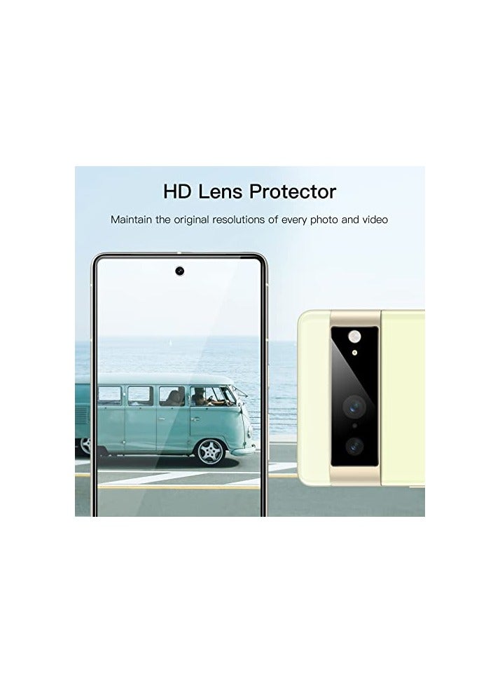 جي تيك واقي شاشة JETech لهاتف Google Pixel 7 مع واقي عدسة الكاميرا، أداة سهلة التركيب، طبقة من الزجاج المقسى، متوافق مع معرف بصمة الإصبع، شفاف عالي الدقة، عبوتان لكل منهما - Image 2