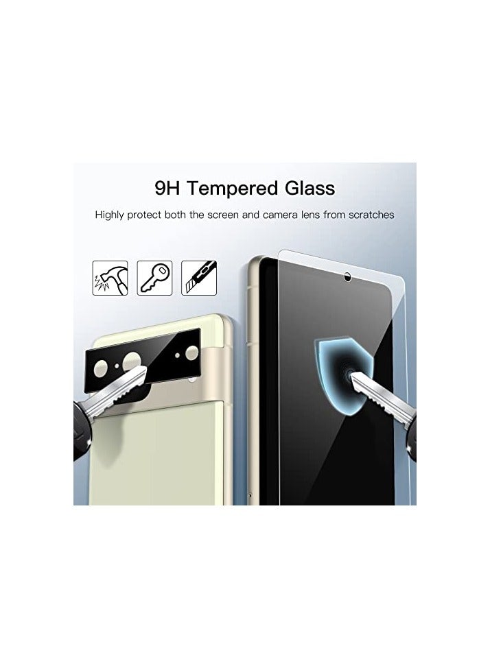 جي تيك واقي شاشة JETech لهاتف Google Pixel 7 مع واقي عدسة الكاميرا، أداة سهلة التركيب، طبقة من الزجاج المقسى، متوافق مع معرف بصمة الإصبع، شفاف عالي الدقة، عبوتان لكل منهما - Image 3