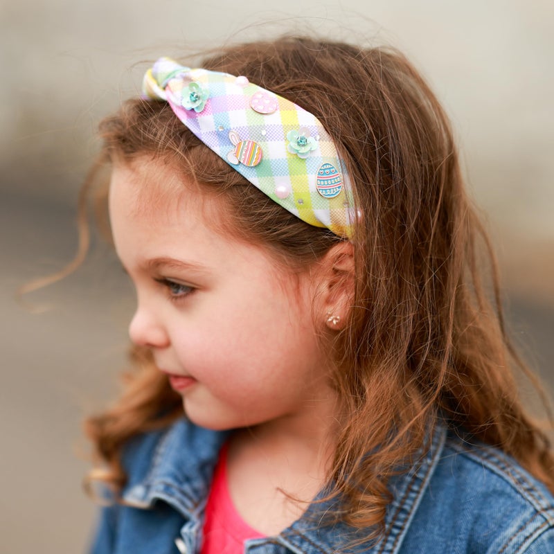 FROG SAC Knot Headband for Girls, Knotted Headbands for Toddler Kids, Rainbow Beaded Unicorn Hair Accessories, Halloween Christmas Stocking Easter Basket Stuffers (Pink,Purple,Yellow,Blue,Green) - Image 2