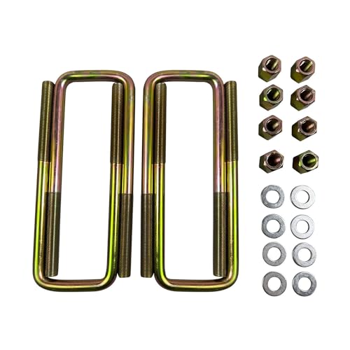 BST BSSP 4PCS Square U-Bolts 2.5" Wide Leaf Springs 8.75" Long Compatible with 1988-2019 Chevy Silverado GMC Sierra 1500 w/Hardware - Image 2