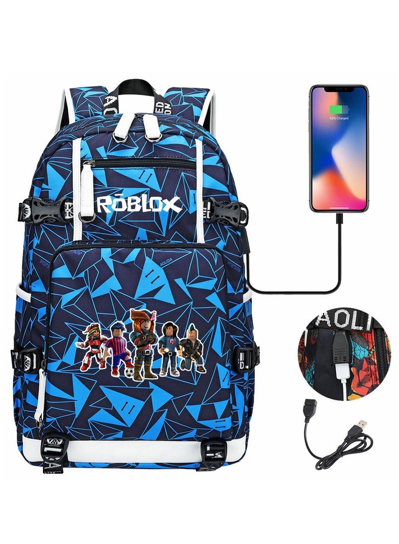 ROBLOX Comic USB Password Lock Backpack Three-Piece Set