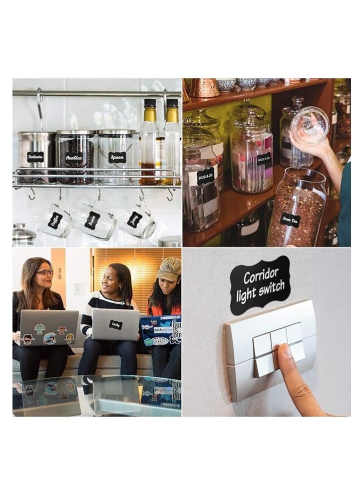 Spaceshoop Reusable Chalkboard Stickers with One Liquid Chalk Pen for Jars  and Organize Your Home Kitchen 160 LABEL - Image 5