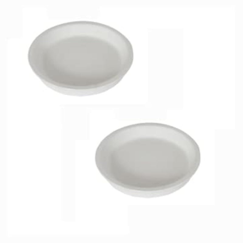 Lasaki Round White Ceramic Bottom Tray/Plate for Planter (3.5-inch, Set of 2) R3.5 | Dripping Tray for Pots & Succulents | Indoor & Outdoor Planters Home Garden Décor | Plants Not Included - Image 5
