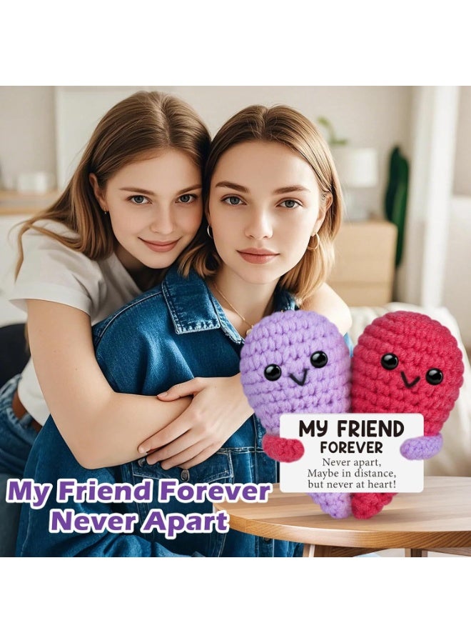 HIHILOOK Positive Pocket Heart Doll, Funny Emotional Support Knitted Heart Toy with Positive Card, Woolen Crochet, Cheer Up Graduation Gift, Encouragement for Friends - Image 5