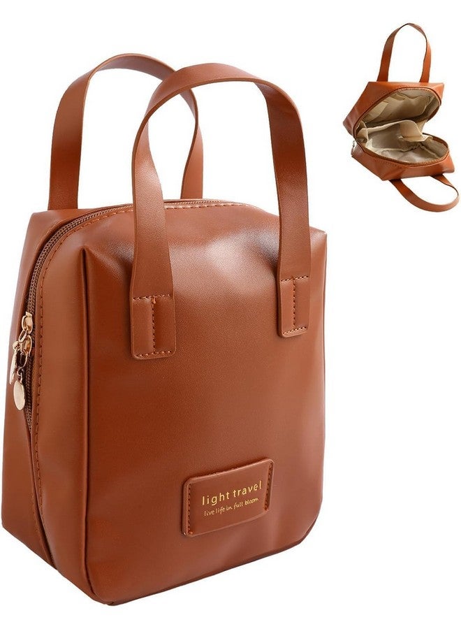 Pranjal MegaDeals Travel Makeup Bag Cosmetic Organizer for Women, Portable Skincare Bag for Traveling, Waterproof PU Leather Make up Tote Bag Makeup Bag, Travel Bag (Multicolor) - Image 1