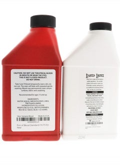 Liquid Latex Fashions Fake Blood and Liquid Latex 16 Oz - Combo Kit - for Adults and Kids, Vampire Blood, Ideal for Artwork, Theater and Cosplays, 2 Full Pints  - Image 2