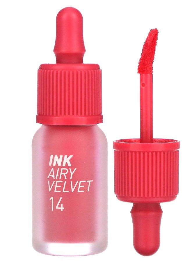 Peripera Ink Airy Velvet Lip Tint 14 Rosy Pink 0.14 oz (4 g) 
