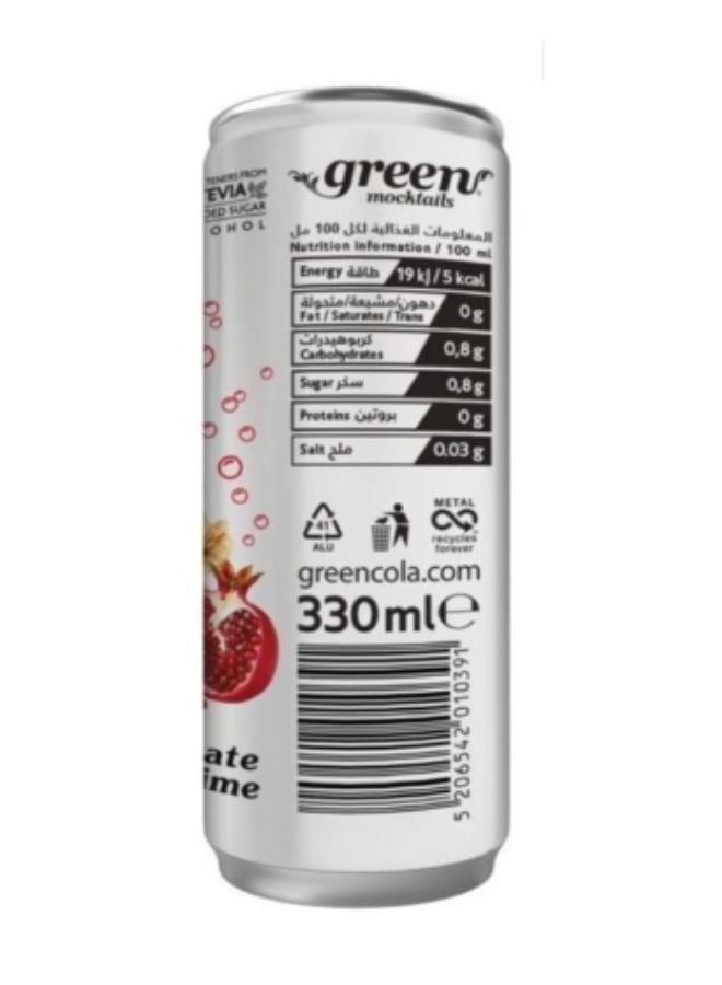 Green Cola Pomegranate Ginger & Lime Soft Drink Can 330ml - Image 2