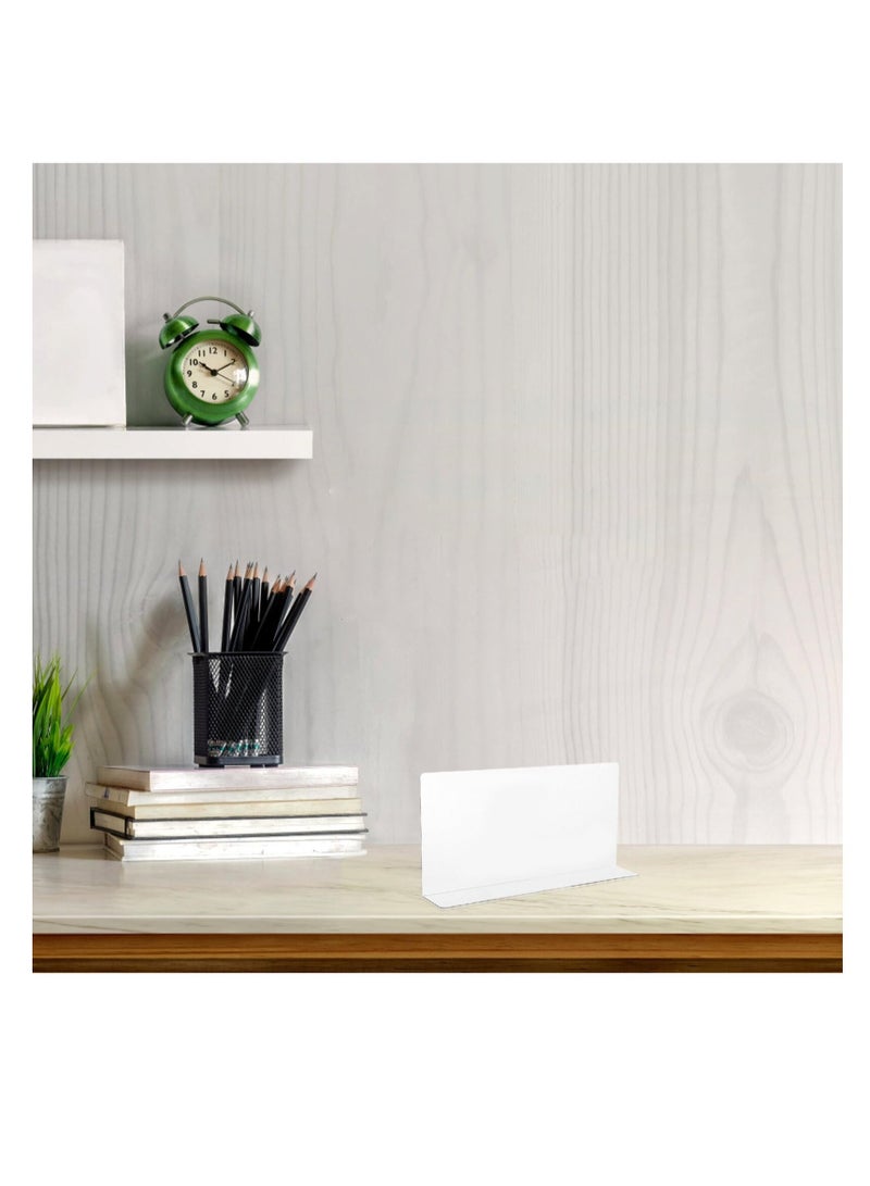 SYOSI 10 Pack Plastic Clear Shlef Dividers, Side L Shape Separator Thicken Clapboard, Suitable for Closets, Cabinets, Bedroom, Kitchen, Office - Image 3